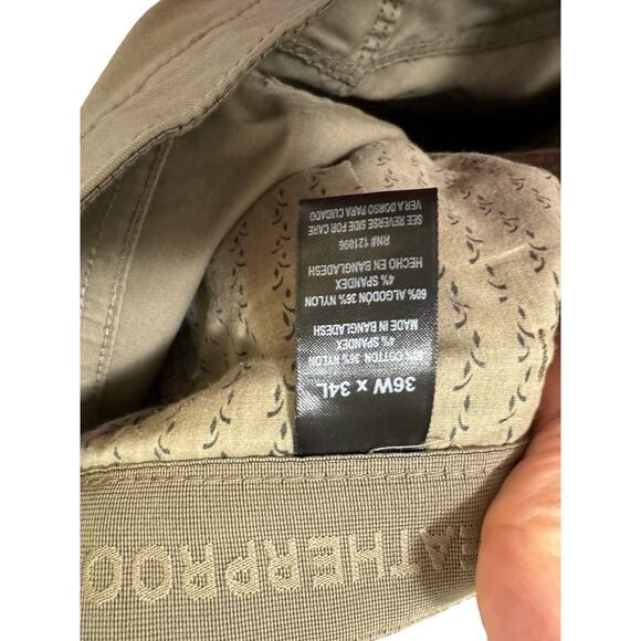 Weatherproof 5 pocket jeans style pants mens 36x 34 beige nylon stretch Flex - Picture 6 of 6